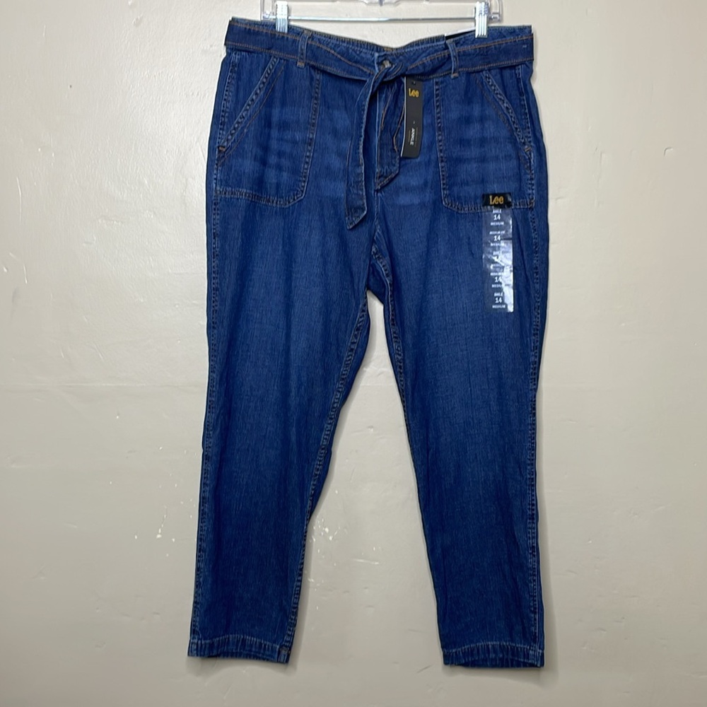 LEE Ankle Jeans SHIPWRECK Mid Rise Regular Fit Lightweight Denim NWT 14